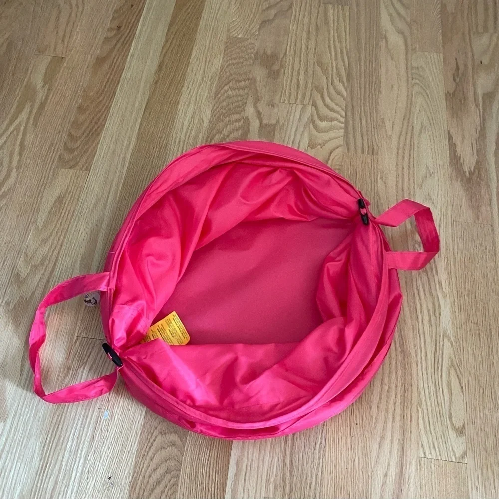 Bright Pink Collapsible Laundry Hamper Fold Up